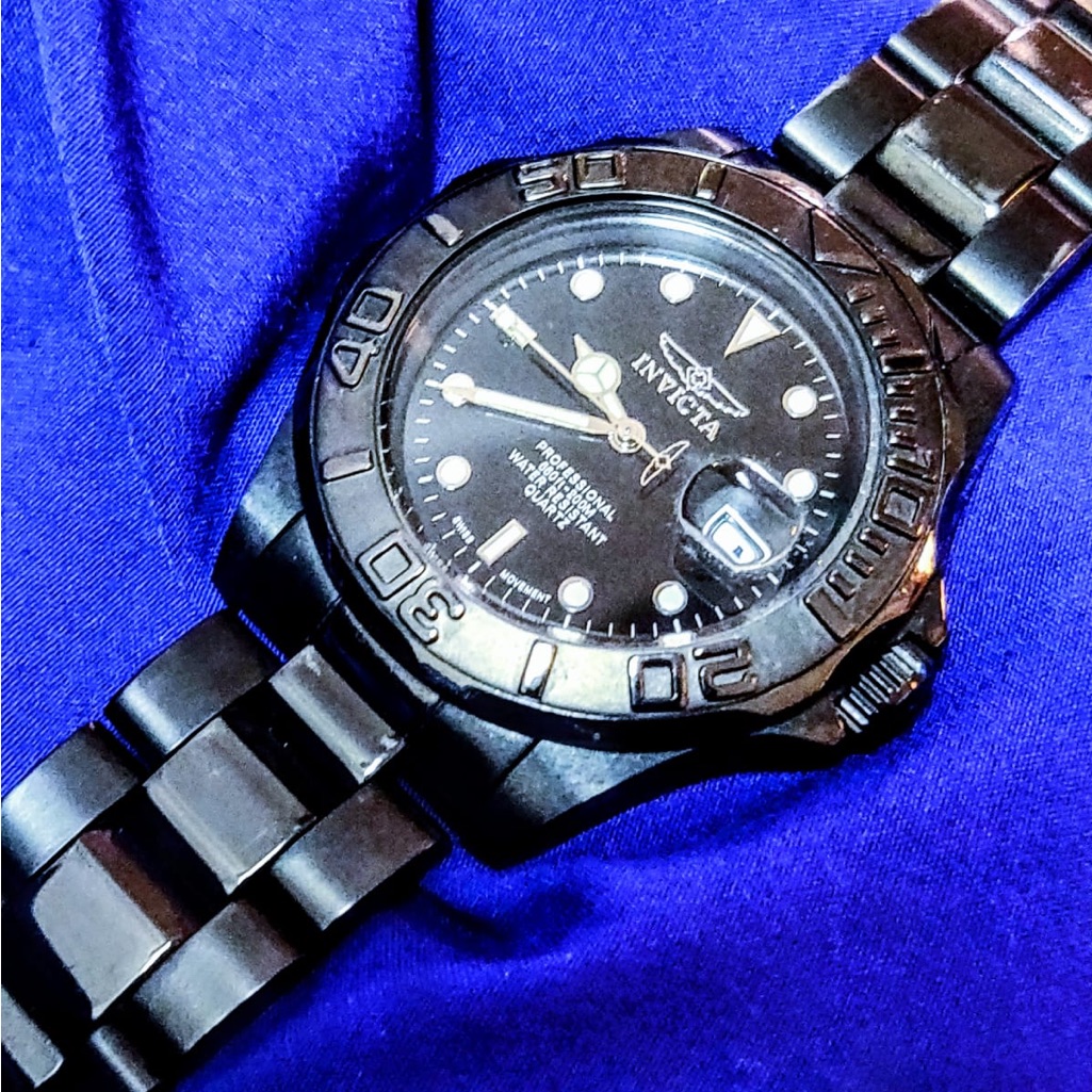 Invicta Black Ion Plated Swiss Movement Pro Diver Mens Watch 40mm 4861